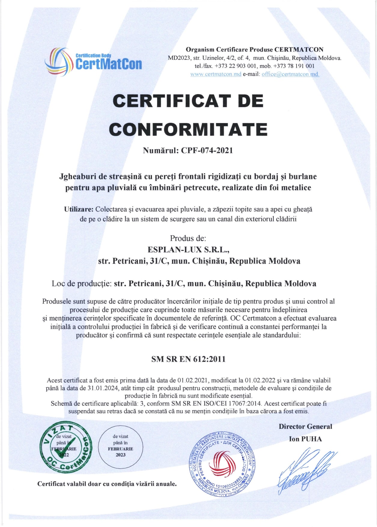 Certificate preview