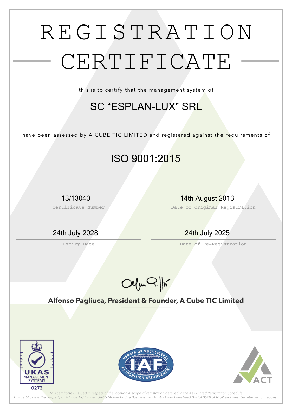 Certificate preview